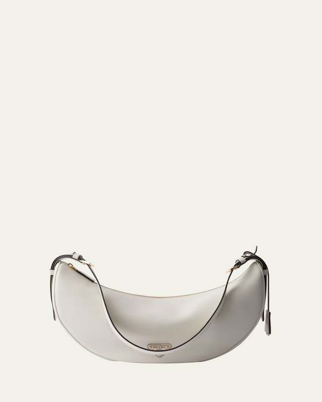 Crescent Soft Grain Leather Shoulder Bag